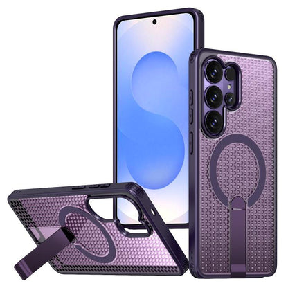 Honeycomb Cooling MagSafe Holder Phone Case, For Samsung Galaxy S26 Ultra 5G, For Samsung Galaxy A07 4G, For Samsung Galaxy A17 5G, For Samsung Galaxy M56 / F56 5G