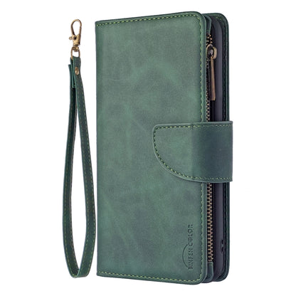 Skin Feel Detachable Magnetic Zipper Horizontal Flip PU Leather Case with Multi-Card Slots & Holder & Wallet & Photo Frame & Lanyard, For Xiaomi Redmi Note 9