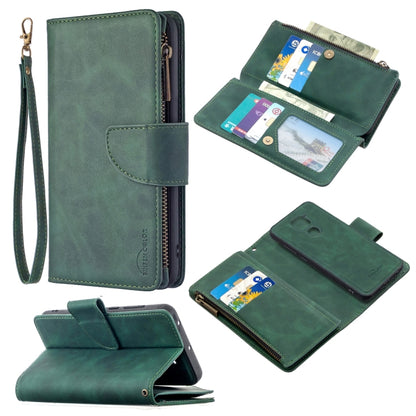 Skin Feel Detachable Magnetic Zipper Horizontal Flip PU Leather Case with Multi-Card Slots & Holder & Wallet & Photo Frame & Lanyard, For Xiaomi Redmi Note 9