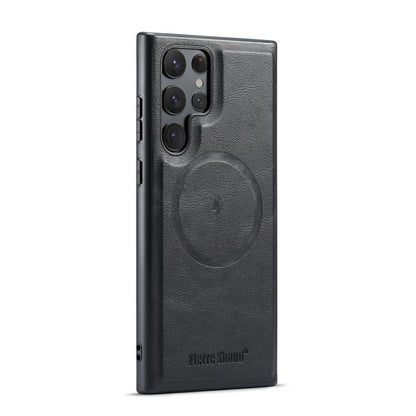 Fierre Shann FS-027 Cowhide Texture MagSafe Magnetic Phone Case, For Samsung Galaxy S25 5G, For Samsung Galaxy S25+ 5G, For Samsung Galaxy S25 Ultra 5G, For Samsung Galaxy S24 FE 5G