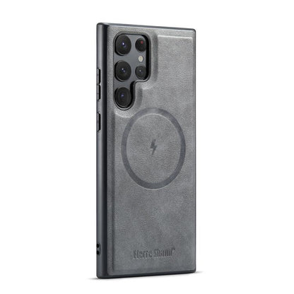 Fierre Shann FS-027 Cowhide Texture MagSafe Magnetic Phone Case, For Samsung Galaxy S25 5G, For Samsung Galaxy S25+ 5G, For Samsung Galaxy S25 Ultra 5G, For Samsung Galaxy S24 FE 5G