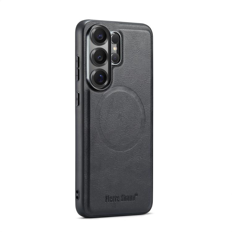 Fierre Shann FS-027 Cowhide Texture MagSafe Magnetic Phone Case, For Samsung Galaxy S26+ 5G, For Samsung Galaxy S26 Ultra 5G, For Samsung Galaxy S26 5G, For Samsung Galaxy S25 5G
