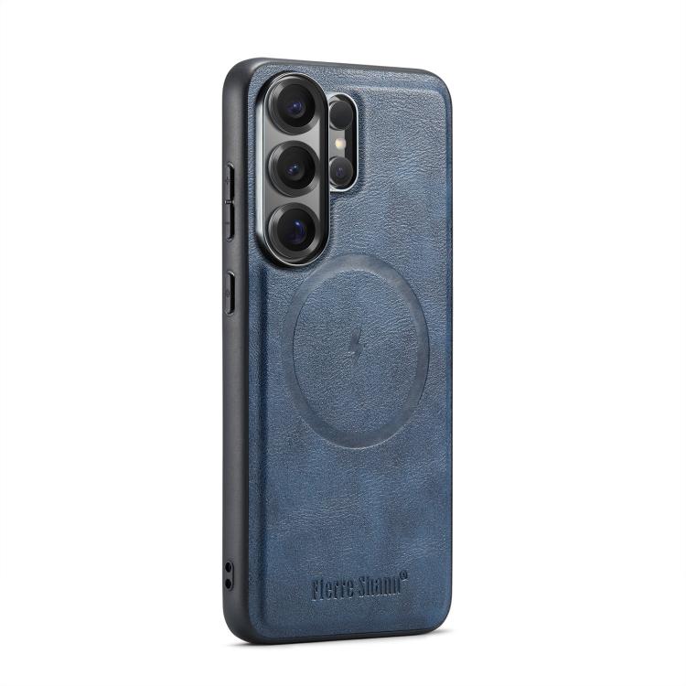 Fierre Shann FS-027 Cowhide Texture MagSafe Magnetic Phone Case, For Samsung Galaxy S26+ 5G, For Samsung Galaxy S26 Ultra 5G, For Samsung Galaxy S26 5G, For Samsung Galaxy S25 5G