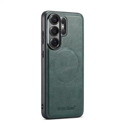 Fierre Shann FS-027 Cowhide Texture MagSafe Magnetic Phone Case, For Samsung Galaxy S26+ 5G, For Samsung Galaxy S26 Ultra 5G, For Samsung Galaxy S26 5G, For Samsung Galaxy S25 5G