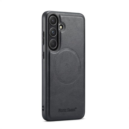 Fierre Shann FS-027 Cowhide Texture MagSafe Magnetic Phone Case, For Samsung Galaxy S26+ 5G, For Samsung Galaxy S26 Ultra 5G, For Samsung Galaxy S26 5G, For Samsung Galaxy S25 5G