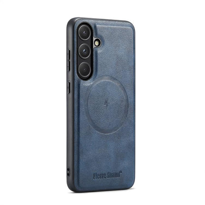 Fierre Shann FS-027 Cowhide Texture MagSafe Magnetic Phone Case, For Samsung Galaxy S26+ 5G, For Samsung Galaxy S26 Ultra 5G, For Samsung Galaxy S26 5G, For Samsung Galaxy S25 5G