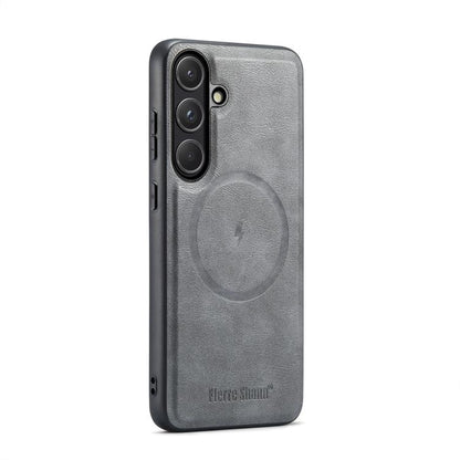 Fierre Shann FS-027 Cowhide Texture MagSafe Magnetic Phone Case, For Samsung Galaxy S26+ 5G, For Samsung Galaxy S26 Ultra 5G, For Samsung Galaxy S26 5G, For Samsung Galaxy S25 5G