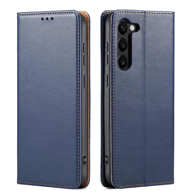 Fierre Shann PU Genuine Leather Texture Phone Case, For Samsung Galaxy S25 Edge 5G, For Samsung Galaxy S25 5G, For Samsung Galaxy S25+ 5G, For Samsung Galaxy S25 Ultra 5G