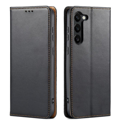 Fierre Shann PU Genuine Leather Texture Phone Case, For Samsung Galaxy S25 Edge 5G, For Samsung Galaxy S25 5G, For Samsung Galaxy S25+ 5G, For Samsung Galaxy S25 Ultra 5G