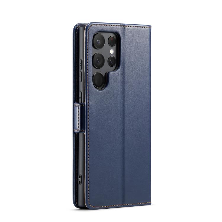 Fierre Shann PU Genuine Leather Texture Phone Case, For Samsung Galaxy S25 Ultra 5G