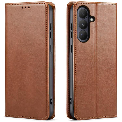 Fierre Shann PU Genuine Leather Texture Phone Case, For Samsung Galaxy S26+ 5G, For Samsung Galaxy S26 Ultra 5G, For Samsung Galaxy S26 5G, For Samsung Galaxy S25 Edge 5G, For Samsung Galaxy S25 5G, For Samsung Galaxy S25+ 5G