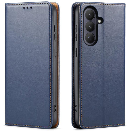 Fierre Shann PU Genuine Leather Texture Phone Case, For Samsung Galaxy S26+ 5G, For Samsung Galaxy S26 Ultra 5G, For Samsung Galaxy S26 5G, For Samsung Galaxy S25 Edge 5G, For Samsung Galaxy S25 5G, For Samsung Galaxy S25+ 5G