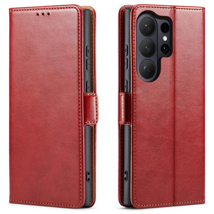 Fierre Shann PU Genuine Leather Texture Phone Case, For Samsung Galaxy S26+ 5G, For Samsung Galaxy S26 Ultra 5G, For Samsung Galaxy S26 5G, For Samsung Galaxy S25 Edge 5G, For Samsung Galaxy S25 5G, For Samsung Galaxy S25+ 5G