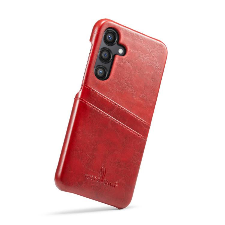 Fierre Shann Retro Oil Wax Texture Card Slots PU Leather Phone Case, For Samsung Galaxy S25 5G, For Samsung Galaxy S25+ 5G, For Samsung Galaxy S25 Ultra 5G