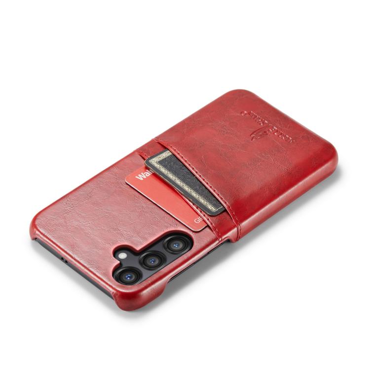 Fierre Shann Retro Oil Wax Texture Card Slots PU Leather Phone Case, For Samsung Galaxy S25 5G, For Samsung Galaxy S25+ 5G, For Samsung Galaxy S25 Ultra 5G