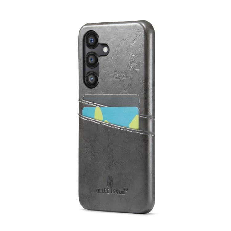 Fierre Shann Retro Oil Wax Texture Card Slots PU Leather Phone Case, For Samsung Galaxy S25 5G, For Samsung Galaxy S25+ 5G, For Samsung Galaxy S25 Ultra 5G