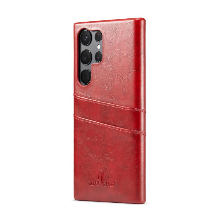 Fierre Shann Retro Oil Wax Texture Card Slots PU Leather Phone Case, For Samsung Galaxy S25 5G, For Samsung Galaxy S25+ 5G, For Samsung Galaxy S25 Ultra 5G
