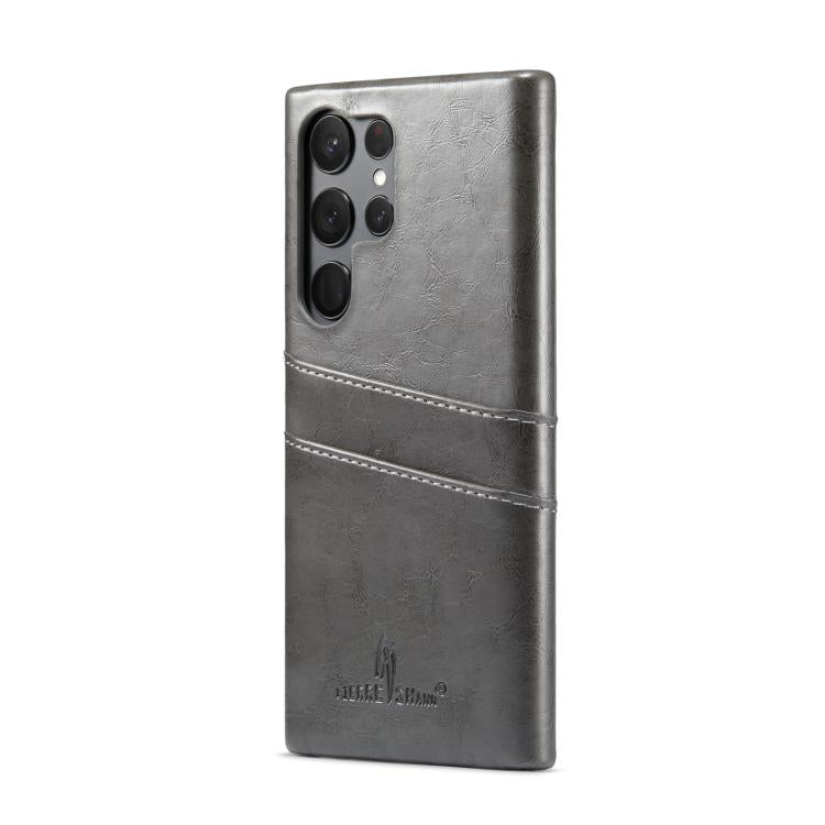 Fierre Shann Retro Oil Wax Texture Card Slots PU Leather Phone Case, For Samsung Galaxy S25 5G, For Samsung Galaxy S25+ 5G, For Samsung Galaxy S25 Ultra 5G