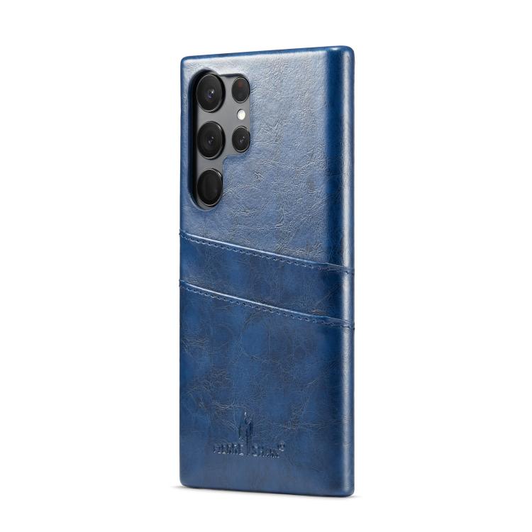 Fierre Shann Retro Oil Wax Texture Card Slots PU Leather Phone Case, For Samsung Galaxy S25 5G, For Samsung Galaxy S25+ 5G, For Samsung Galaxy S25 Ultra 5G