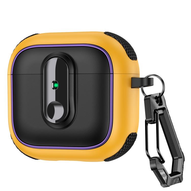 Armor Magnetic Wireless Earphones Case with Security Lock, For AirPods 4, For AirPods Pro 2