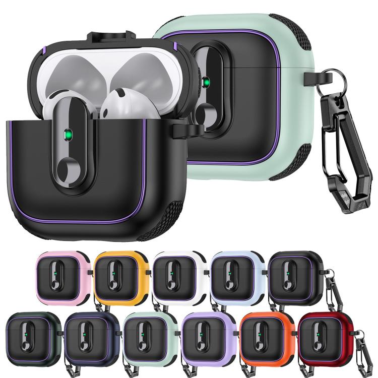 Armor Magnetic Wireless Earphones Case with Security Lock, For AirPods 4, For AirPods Pro 2