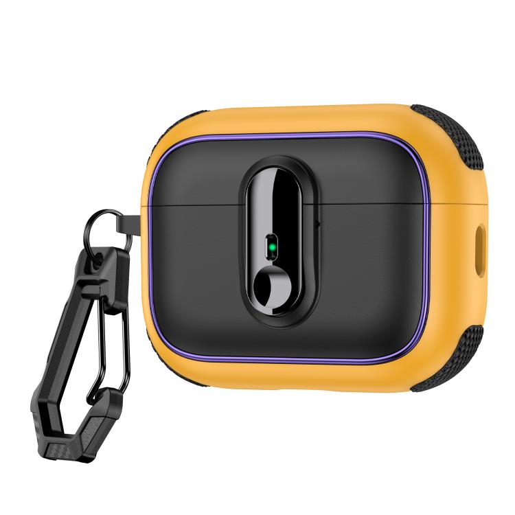 Armor Magnetic Wireless Earphones Case with Security Lock, For AirPods 4, For AirPods Pro 2