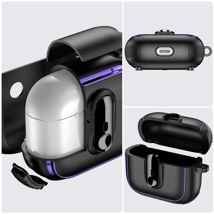 Armor Magnetic Wireless Earphones Case with Security Lock, For AirPods 3, For AirPods Pro