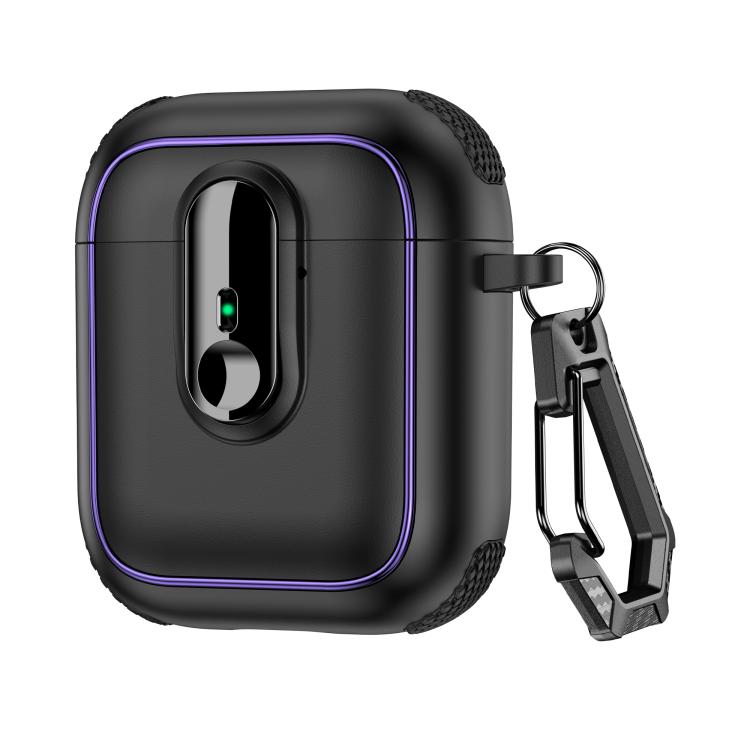 Armor Magnetic Wireless Earphones Case with Security Lock, For AirPods 1 / 2
