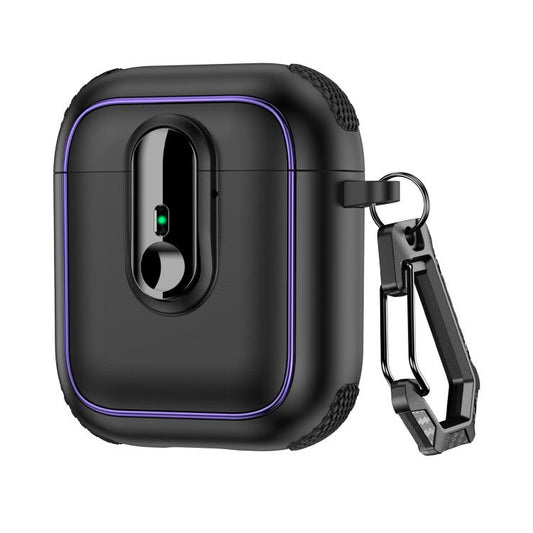 Armor Magnetic Wireless Earphones Case with Security Lock, For AirPods 1 / 2