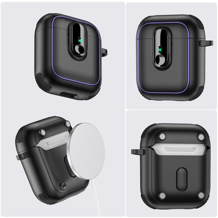 Armor Magnetic Wireless Earphones Case with Security Lock, For AirPods 1 / 2