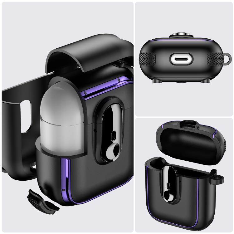 Armor Magnetic Wireless Earphones Case with Security Lock, For AirPods 1 / 2