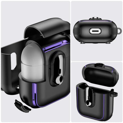 Armor Magnetic Wireless Earphones Case with Security Lock, For AirPods 1 / 2