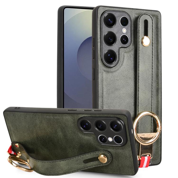 Wristband Leather Back Phone Case, For Samsung Galaxy S25 5G, For Samsung Galaxy S25+ 5G, For Samsung Galaxy S25 Ultra 5G