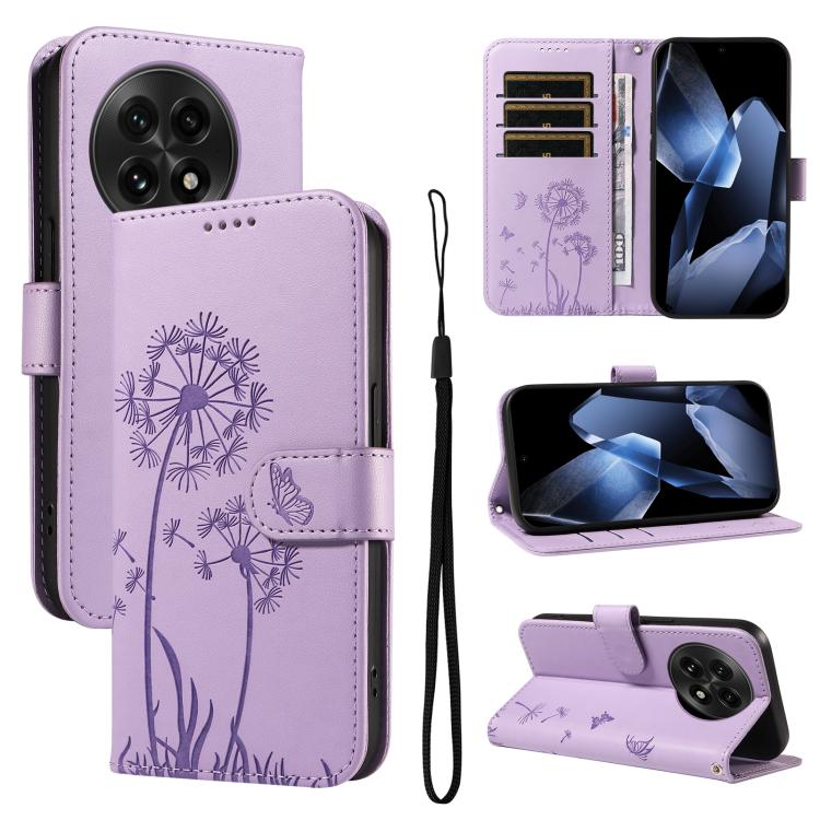 Dandelion Embossed Pattern Flip Leather Phone Case, For OnePlus Ace 5 Ultra, For OnePlus Nord CE5, For OnePlus 13R 5G Global, For OnePlus 13