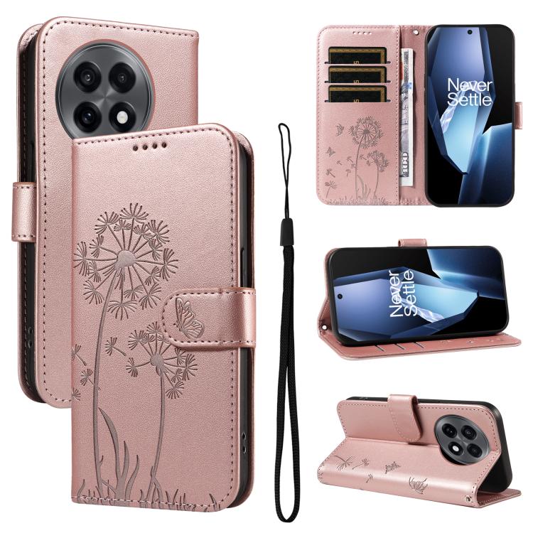 Dandelion Embossed Pattern Flip Leather Phone Case, For OnePlus Ace 5 Ultra, For OnePlus Nord CE5, For OnePlus 13R 5G Global, For OnePlus 13