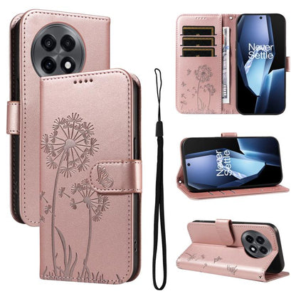 Dandelion Embossed Pattern Flip Leather Phone Case, For OnePlus Ace 5 Ultra, For OnePlus Nord CE5, For OnePlus 13R 5G Global, For OnePlus 13