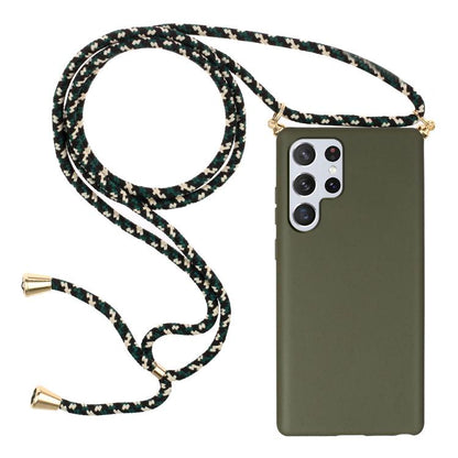 Wheat Straw Material Hybrid TPU Phone Case with Lanyard, For Samsung Galaxy S25 5G, For Samsung Galaxy S25+ 5G, For Samsung Galaxy S25 Ultra 5G