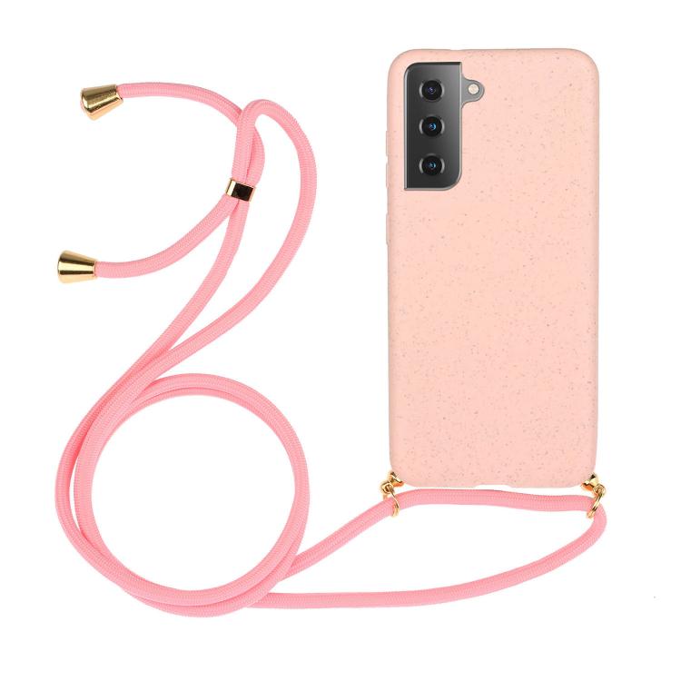 Wheat Straw Material Hybrid TPU Phone Case with Lanyard, For Samsung Galaxy S25 5G, For Samsung Galaxy S25+ 5G, For Samsung Galaxy S25 Ultra 5G