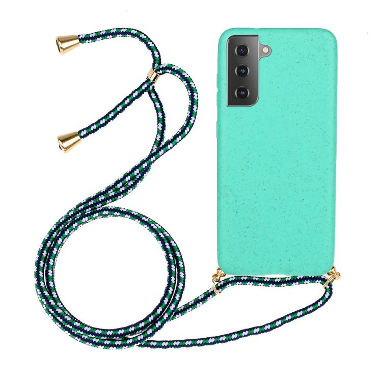 Wheat Straw Material Hybrid TPU Phone Case with Lanyard, For Samsung Galaxy S25 5G, For Samsung Galaxy S25+ 5G, For Samsung Galaxy S25 Ultra 5G