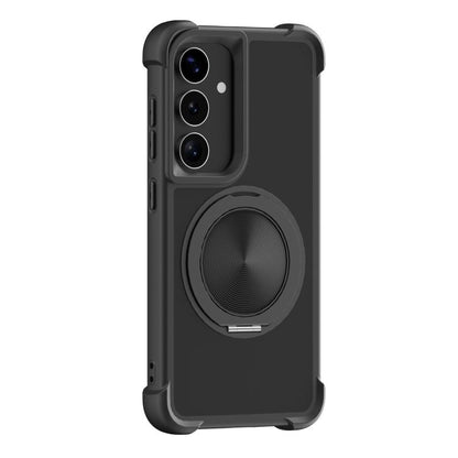 CD Texture 360 Degree Rotating Holder MagSafe Phone Case, For Samsung Galaxy S26+ 5G, For Samsung Galaxy S26 Ultra 5G, For Samsung Galaxy S26 5G, For Samsung Galaxy S25 5G
