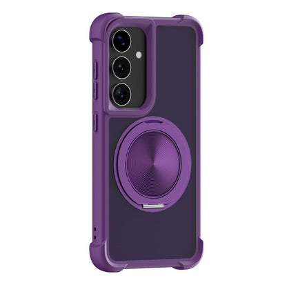 CD Texture 360 Degree Rotating Holder MagSafe Phone Case, For Samsung Galaxy S26+ 5G, For Samsung Galaxy S26 Ultra 5G, For Samsung Galaxy S26 5G, For Samsung Galaxy S25 5G
