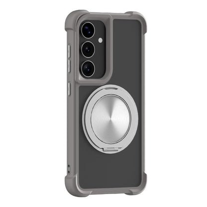 CD Texture 360 Degree Rotating Holder MagSafe Phone Case, For Samsung Galaxy S25+ 5G, For Samsung Galaxy S25 Ultra 5G