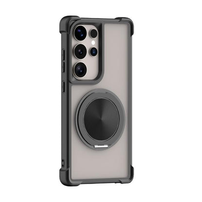 CD Texture 360 Degree Rotating Holder MagSafe Phone Case, For Samsung Galaxy S25+ 5G, For Samsung Galaxy S25 Ultra 5G