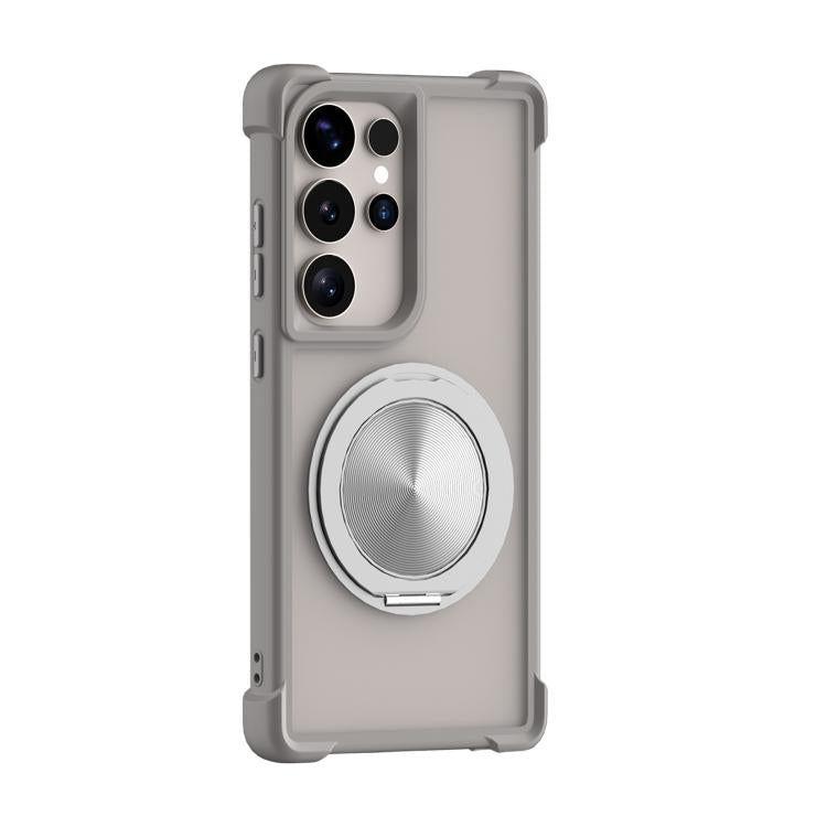 CD Texture 360 Degree Rotating Holder MagSafe Phone Case, For Samsung Galaxy S25+ 5G, For Samsung Galaxy S25 Ultra 5G