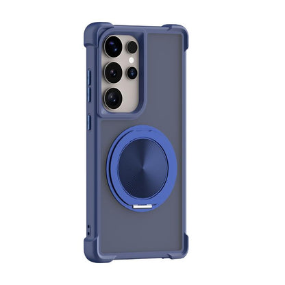 CD Texture 360 Degree Rotating Holder MagSafe Phone Case, For Samsung Galaxy S25+ 5G, For Samsung Galaxy S25 Ultra 5G