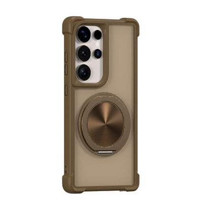 CD Texture 360 Degree Rotating Holder MagSafe Phone Case, For Samsung Galaxy S25+ 5G, For Samsung Galaxy S25 Ultra 5G