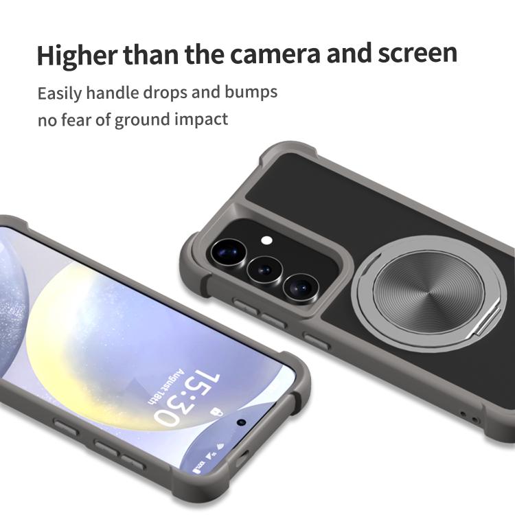 CD Texture 360 Degree Rotating Holder MagSafe Phone Case, For Samsung Galaxy S26+ 5G, For Samsung Galaxy S26 Ultra 5G, For Samsung Galaxy S26 5G, For Samsung Galaxy S25 5G