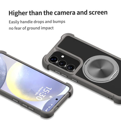 CD Texture 360 Degree Rotating Holder MagSafe Phone Case, For Samsung Galaxy S26+ 5G, For Samsung Galaxy S26 Ultra 5G, For Samsung Galaxy S26 5G, For Samsung Galaxy S25 5G
