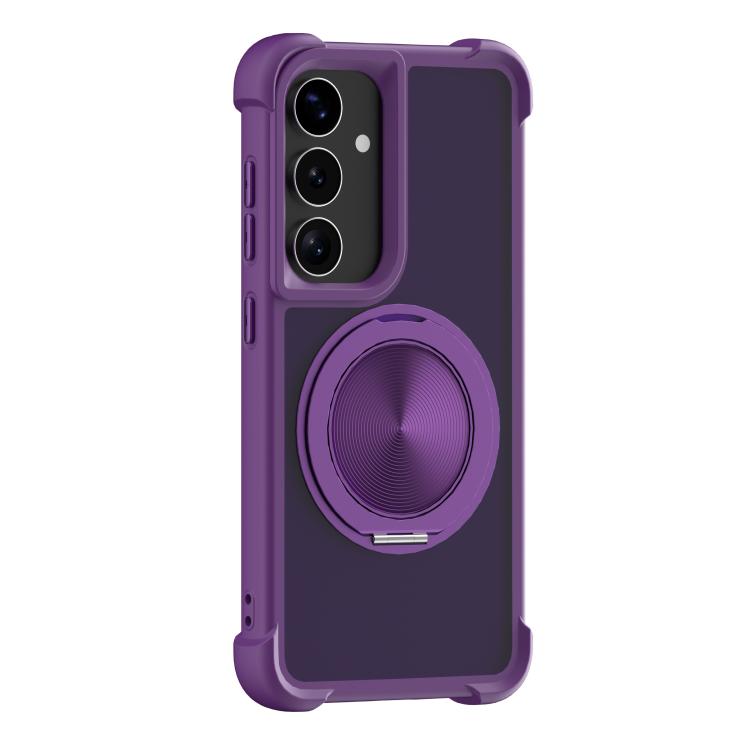 CD Texture 360 Degree Rotating Holder MagSafe Phone Case, For Samsung Galaxy S26+ 5G, For Samsung Galaxy S26 Ultra 5G, For Samsung Galaxy S26 5G, For Samsung Galaxy S25 5G