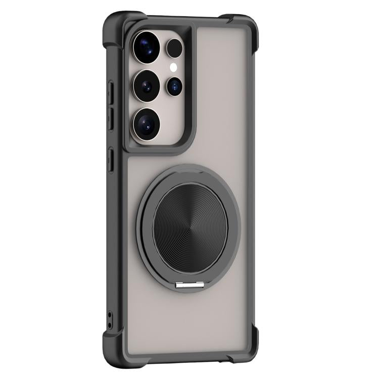 CD Texture 360 Degree Rotating Holder MagSafe Phone Case, For Samsung Galaxy S26+ 5G, For Samsung Galaxy S26 Ultra 5G, For Samsung Galaxy S26 5G, For Samsung Galaxy S25 5G
